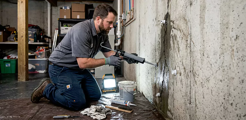 Basement Leak Repair From Inside in Olathe